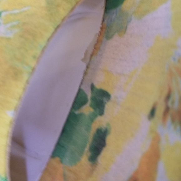 Franco Sarto Yellow Green Floral Low Heel Mules Sandals - Picture 9 of 13